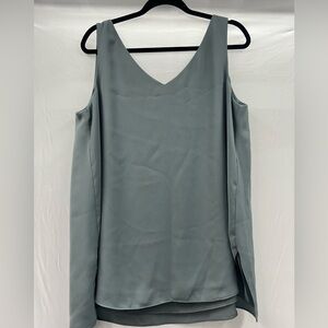 MM Lafleur Long Slate Blue Sleeveless Top